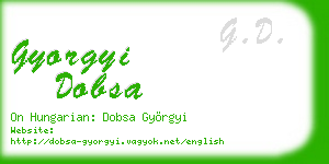 gyorgyi dobsa business card