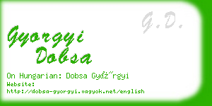 gyorgyi dobsa business card